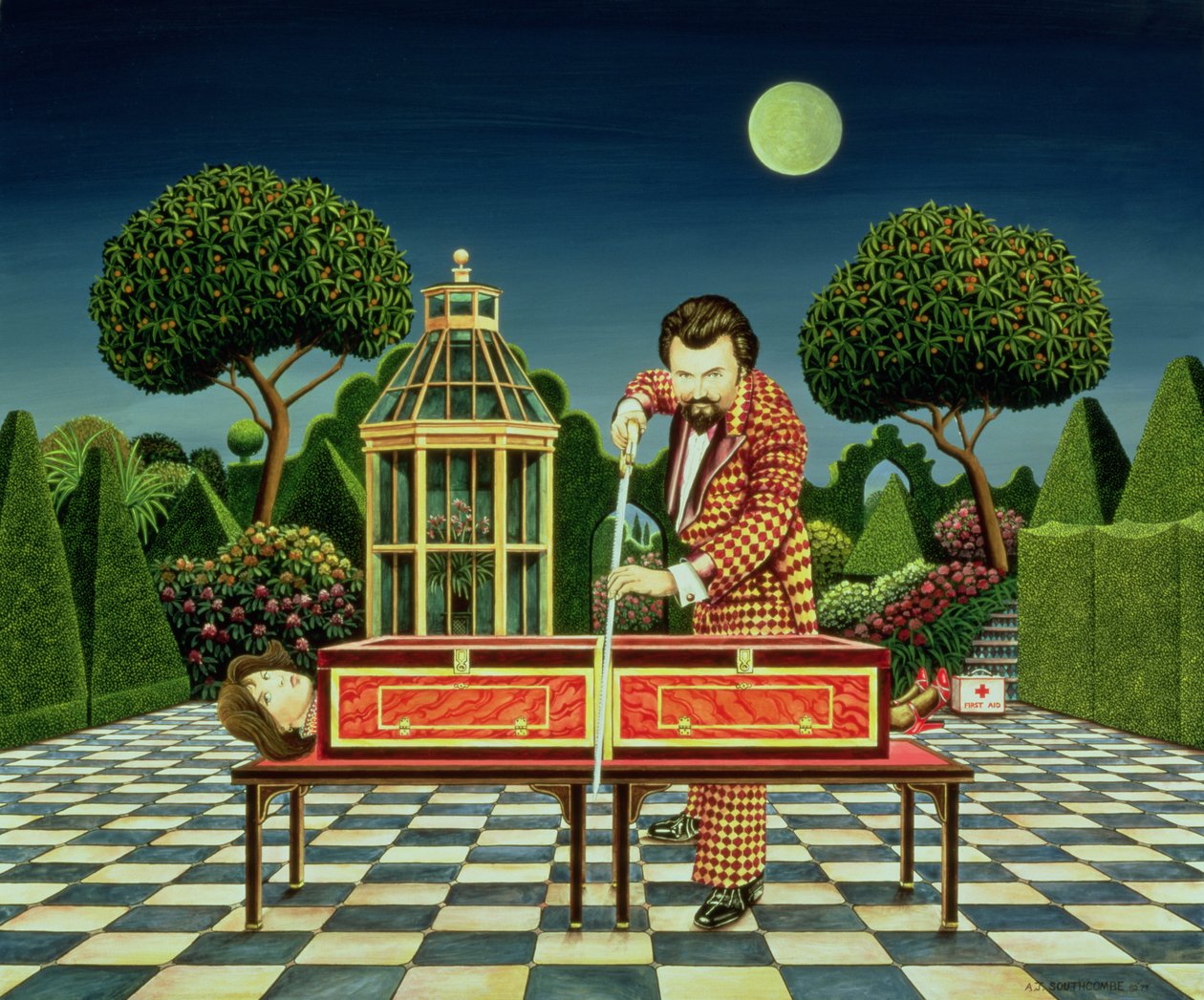 Moonlight Magician, 1979 (akril a táblán) alkotó: Anthony Southcombe