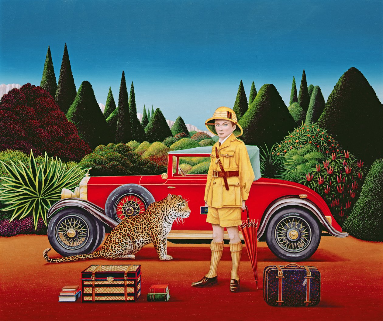 Red Rolls Royce, 1992 (akril a fedélzeten) alkotó: Anthony Southcombe
