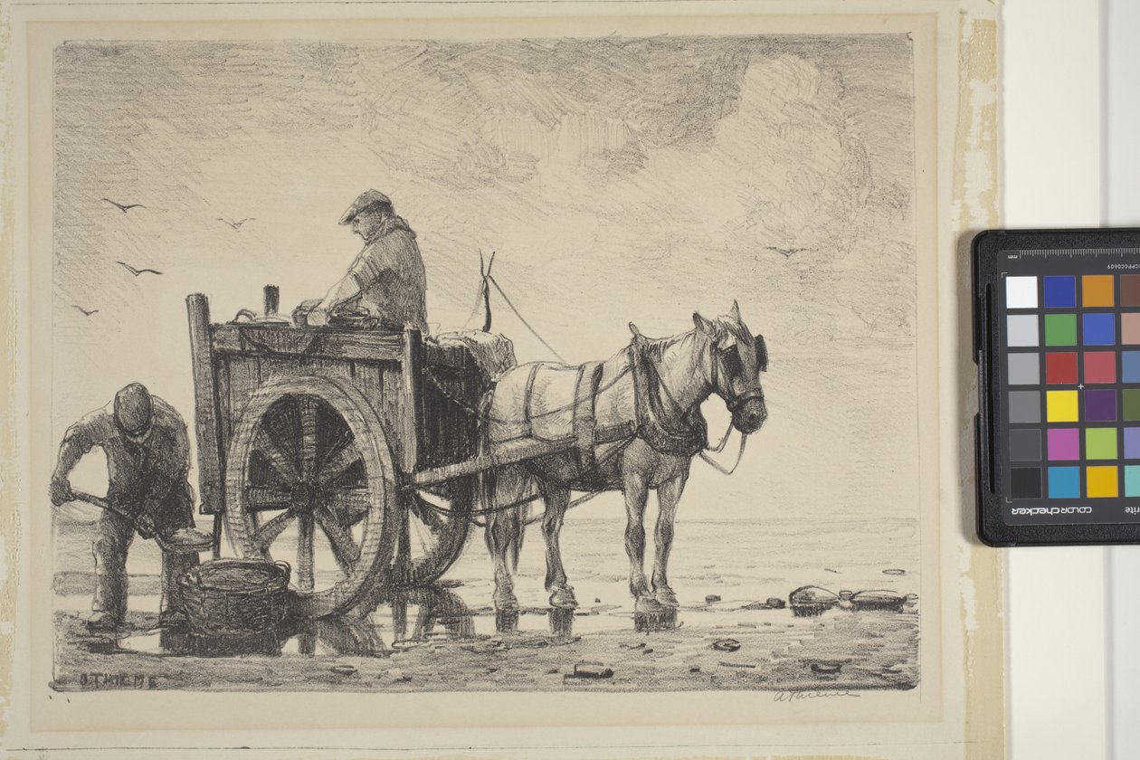 Hínárgyűjtők (litográfia) alkotó: Anthony Thieme