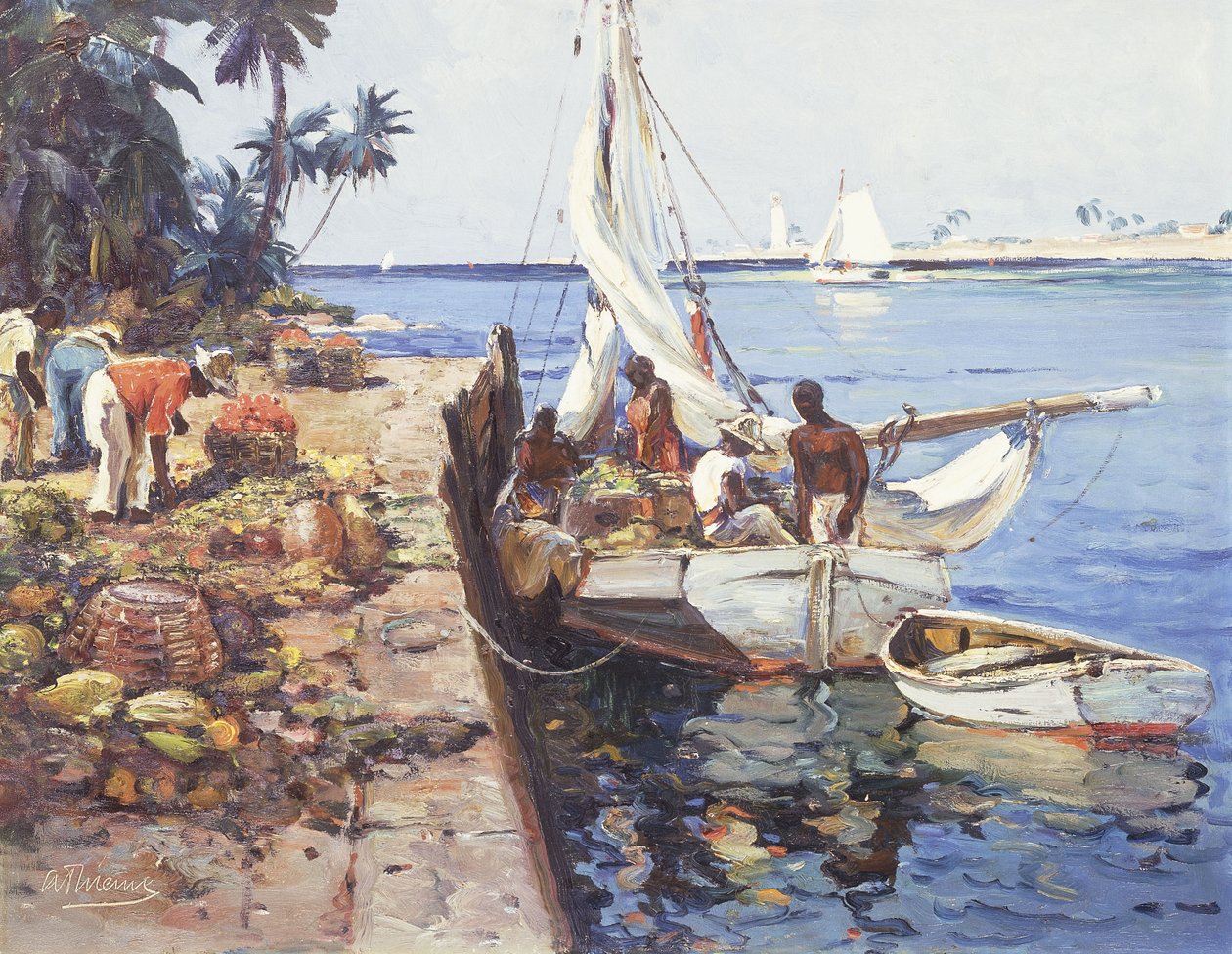 The Landing Pier, Nassau, Bahamák alkotó: Anthony Thieme