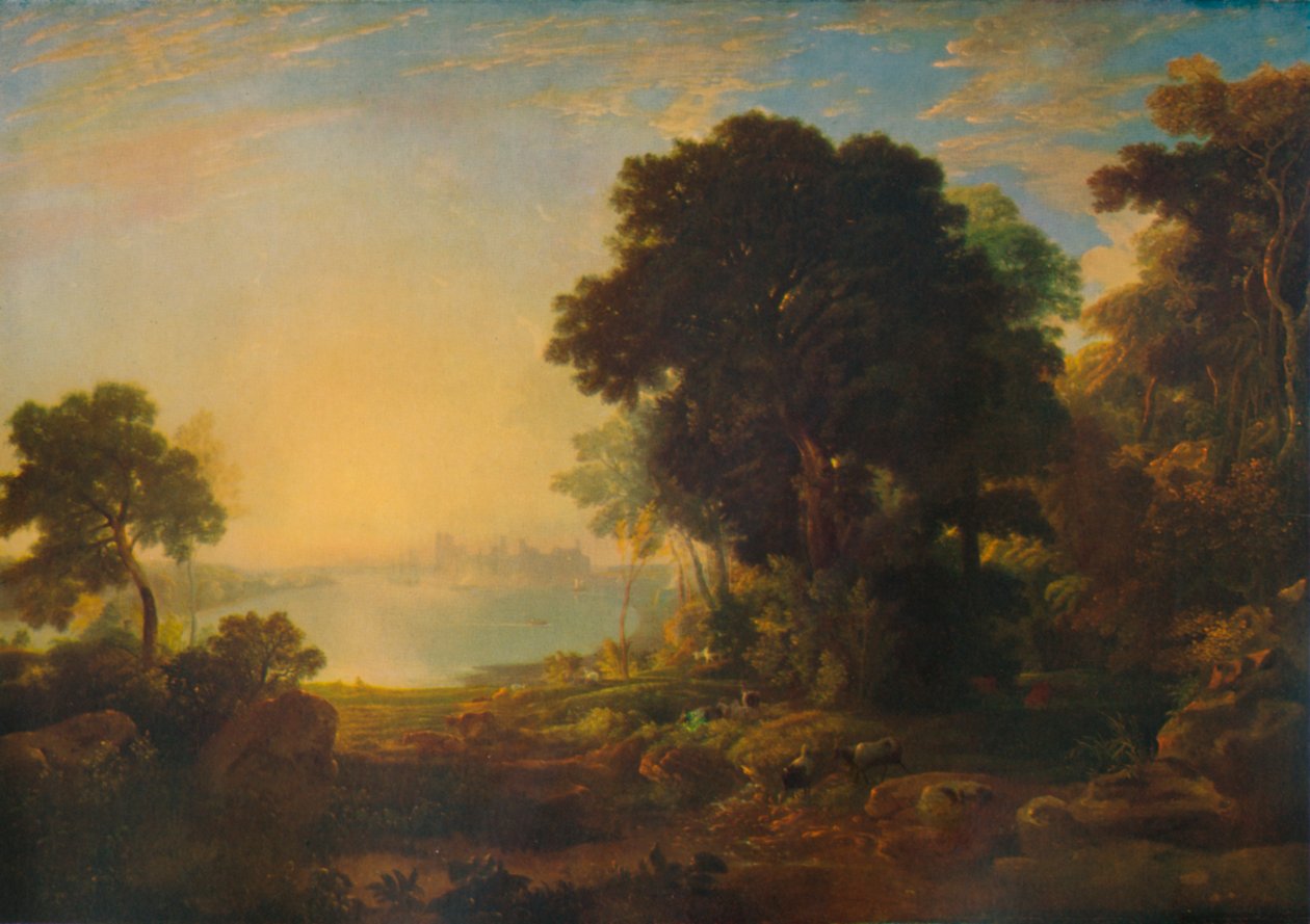 Carnarvon kastély, 1815-1819, 1935 alkotó: Anthony Vandyke Copley Fielding