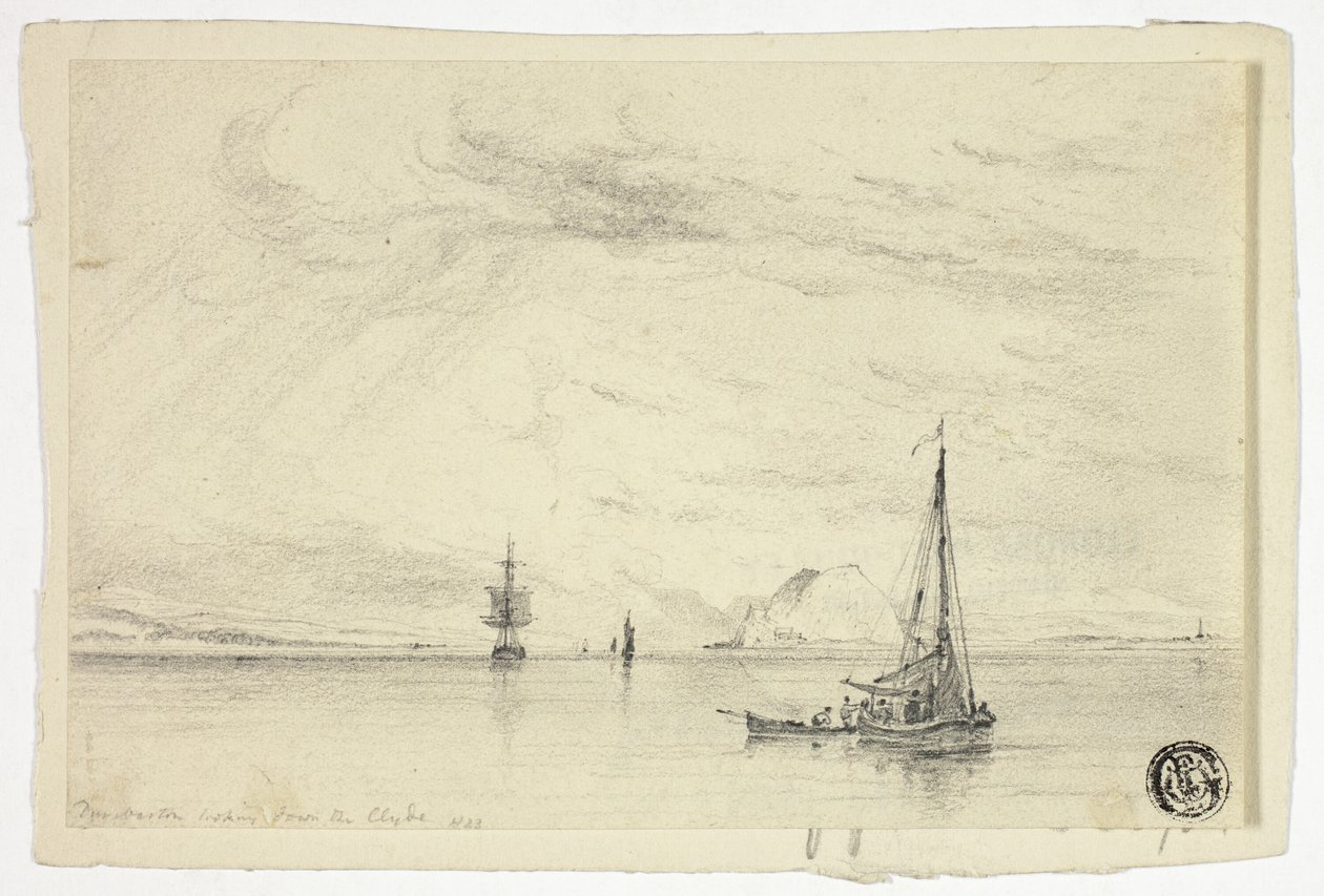 Dunbarton a Clyde felől nézve alkotó: Anthony Vandyke Copley Fielding