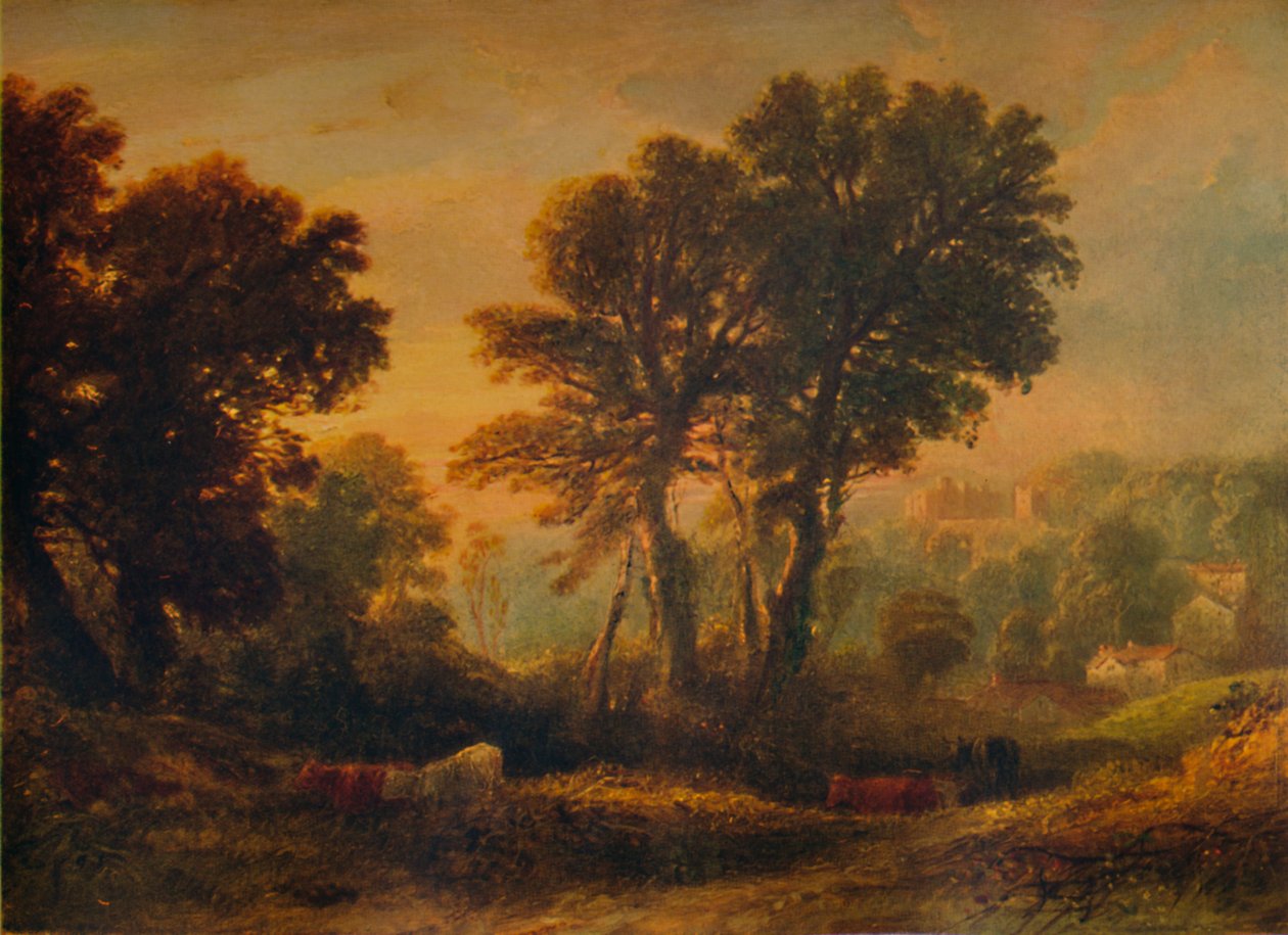 Dunster kastély: Naplemente, 1850, 1935 alkotó: Anthony Vandyke Copley Fielding