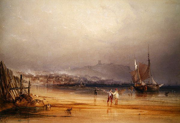 Scarborough (akvarell papíron) alkotó: Anthony Vandyke Copley Fielding