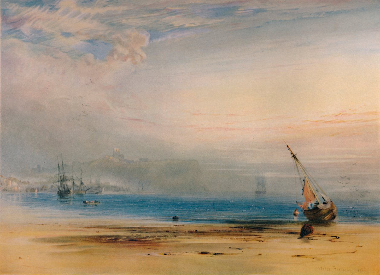 Scarborough az öböl túloldaláról, 1850, 1935 alkotó: Anthony Vandyke Copley Fielding