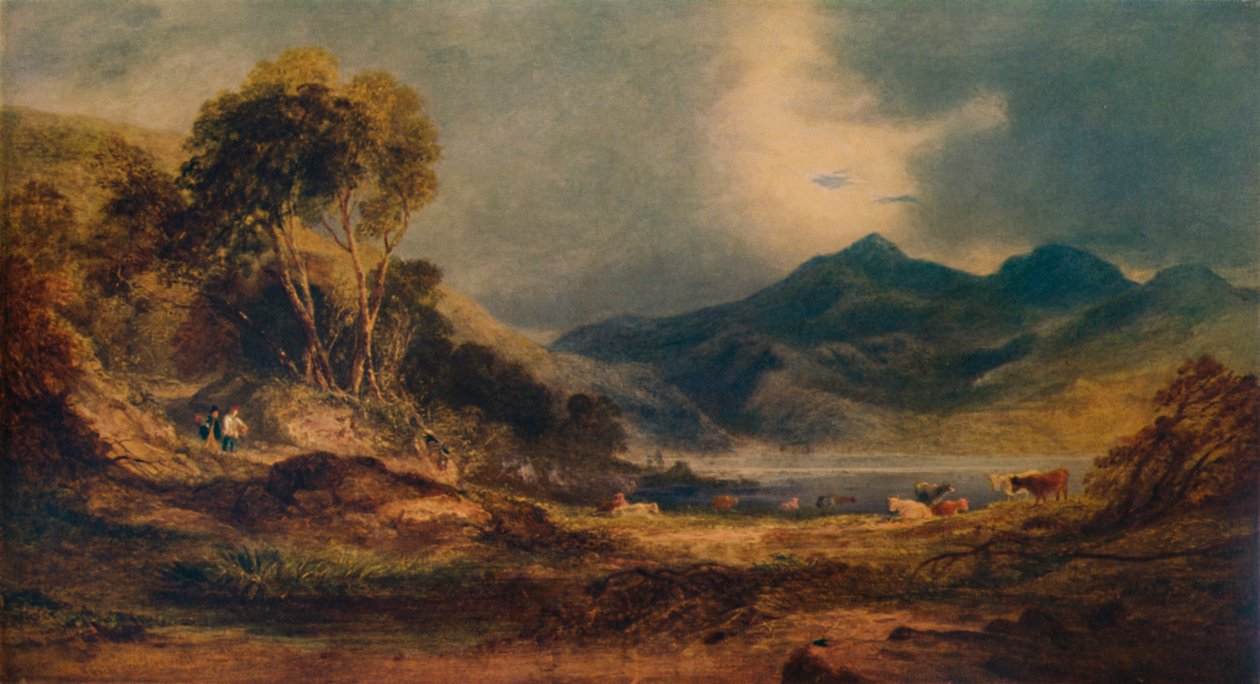Snowdon Traeth Mawr feje felett, 1853, 1935 alkotó: Anthony Vandyke Copley Fielding