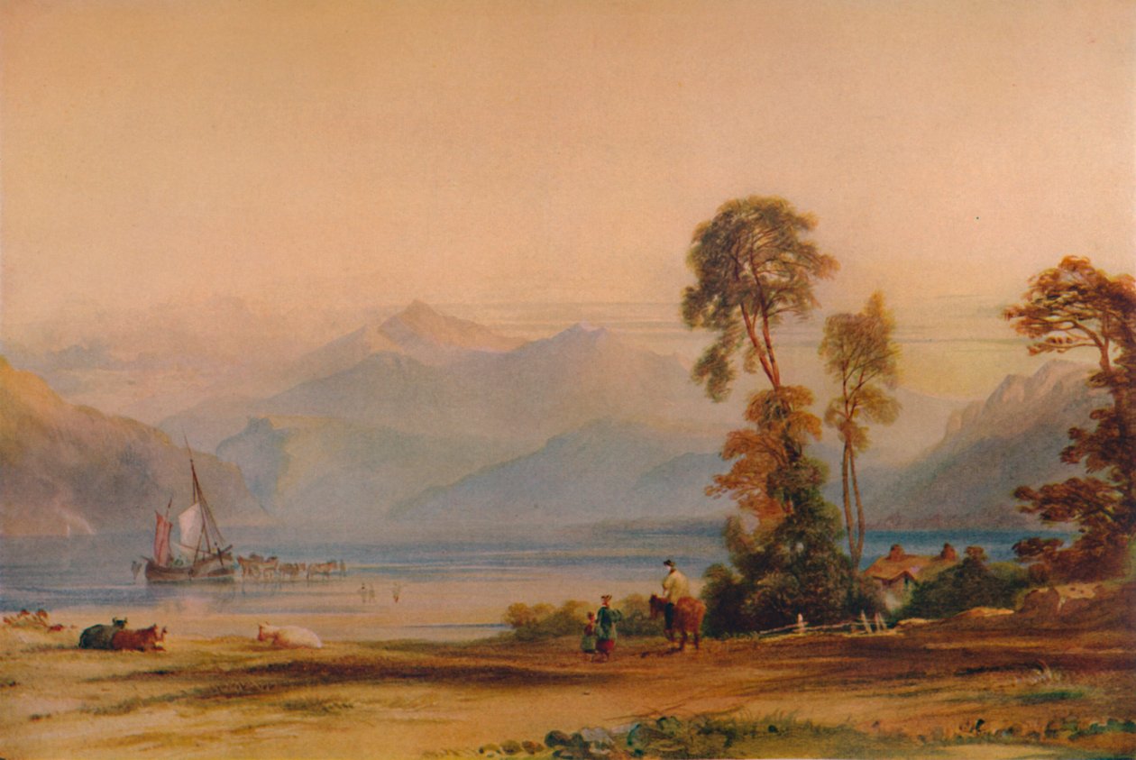 Snowdon képe Tremadocból, 1842, 1935 alkotó: Anthony Vandyke Copley Fielding