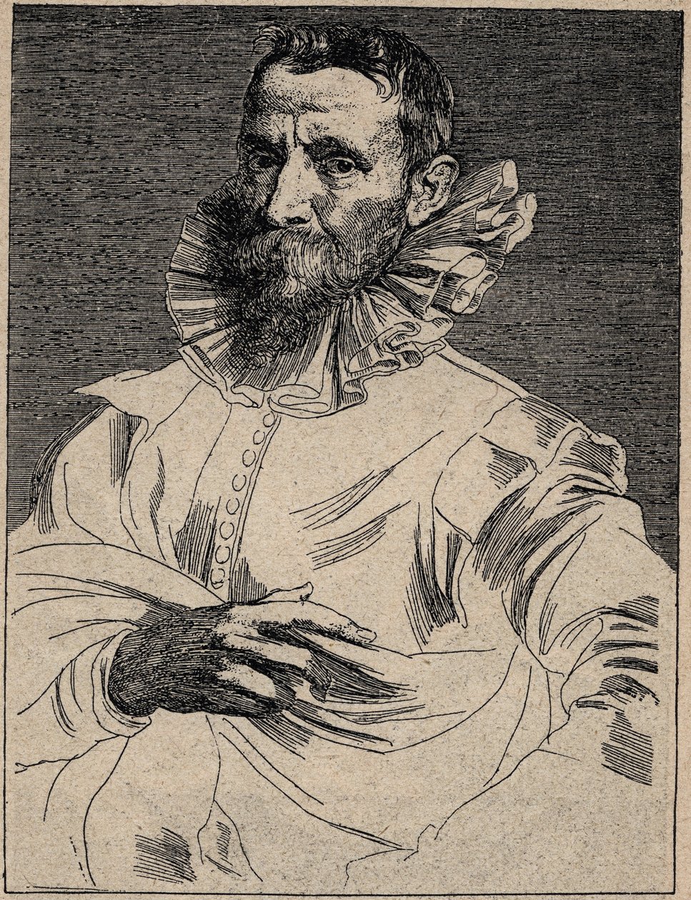 Jan Brueghel az idősebb (vagy az Ain, Brueghel de Velours néven ismert) (1568-1625) - Jan Brueghel, idősebb - metszet Anthony van Dyck után alkotó: Anthony van (after) Dyck