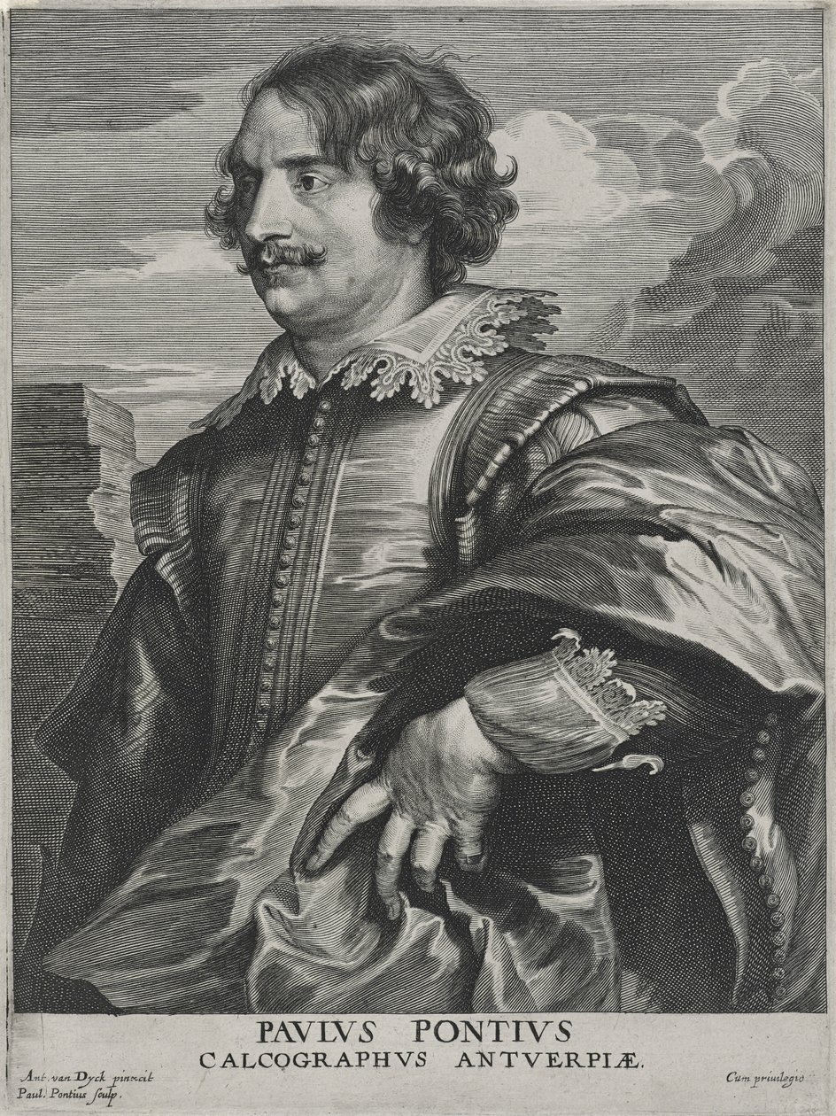 Paulus Pontius (metszet fektetett papírra) alkotó: Anthony van (after) Dyck