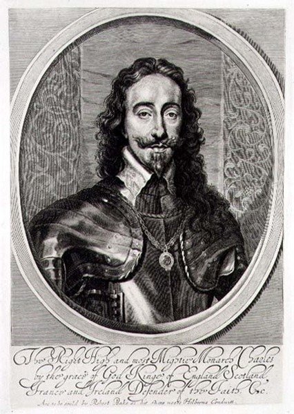 I. Károly (1600-49) portréja, William Faithorne (1616-91) metszete 1658 (metszet) alkotó: Anthony van (after) Dyck