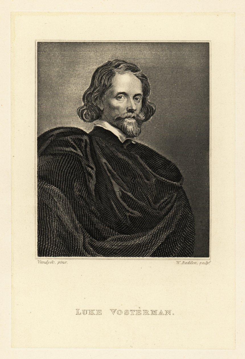 Idősebb Lucas Vorsterman, barokk metsző portréja alkotó: Anthony van (after) Dyck