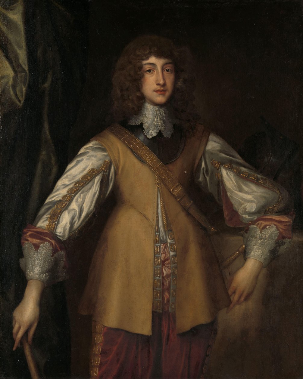 Rupert (1619-1682), Rajna herceg-nádor portréja harci ruhában alkotó: Anthony van Dyck (copy after)