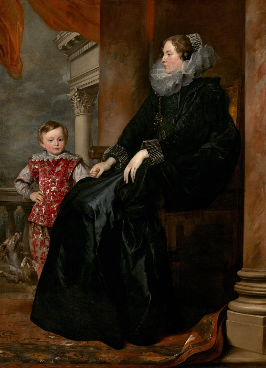 Egy genovai nemesasszony és fia, c. 1626. alkotó: Anthony van Dyck