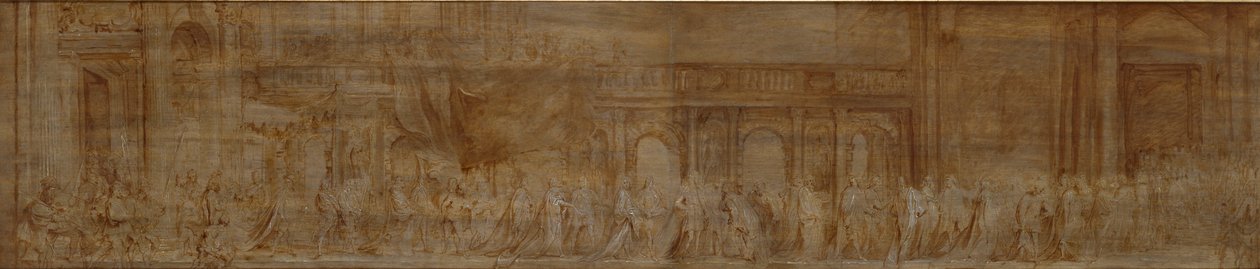I. Károly és a harisnyakötős lovagok körmenetben, 1638 alkotó: Anthony van Dyck