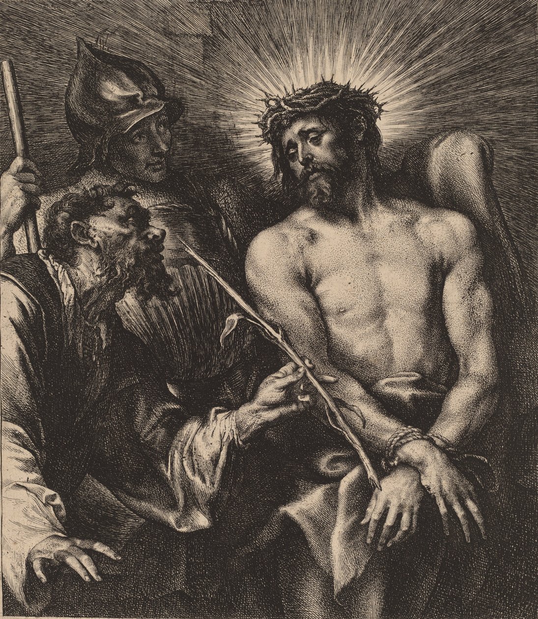 A tövisekkel koronázott Krisztus, valószínűleg 1630. alkotó: Anthony van Dyck