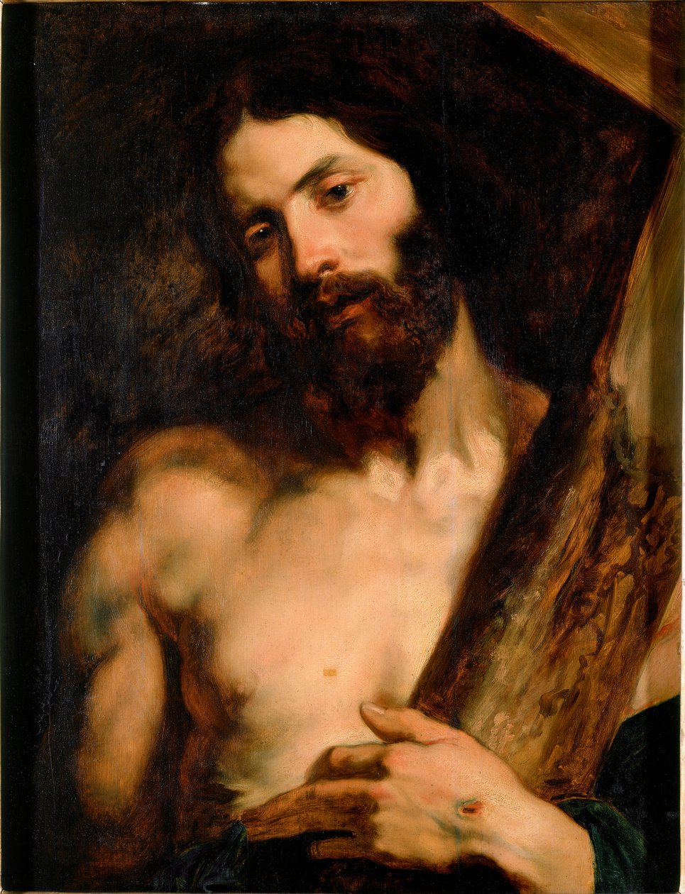 Antony Van Dyck (1599-1641) Krisztus keresztet hordozó festménye 1619 kb. Nap. 65x50 cm Genes, Galleria di Palazzo Rosso alkotó: Anthony van Dyck