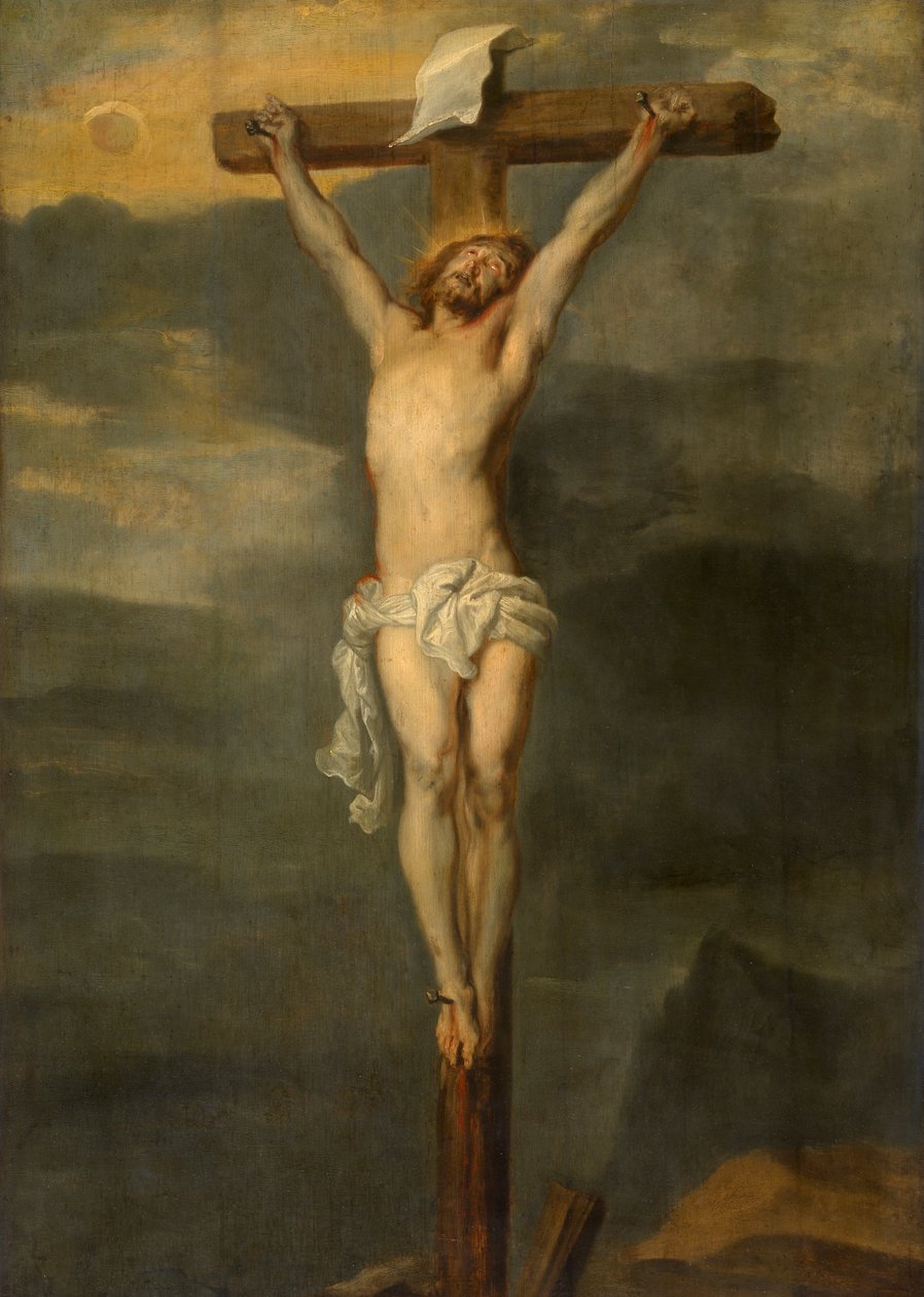 Krisztus a kereszten (olaj a panelen) alkotó: Anthony van Dyck