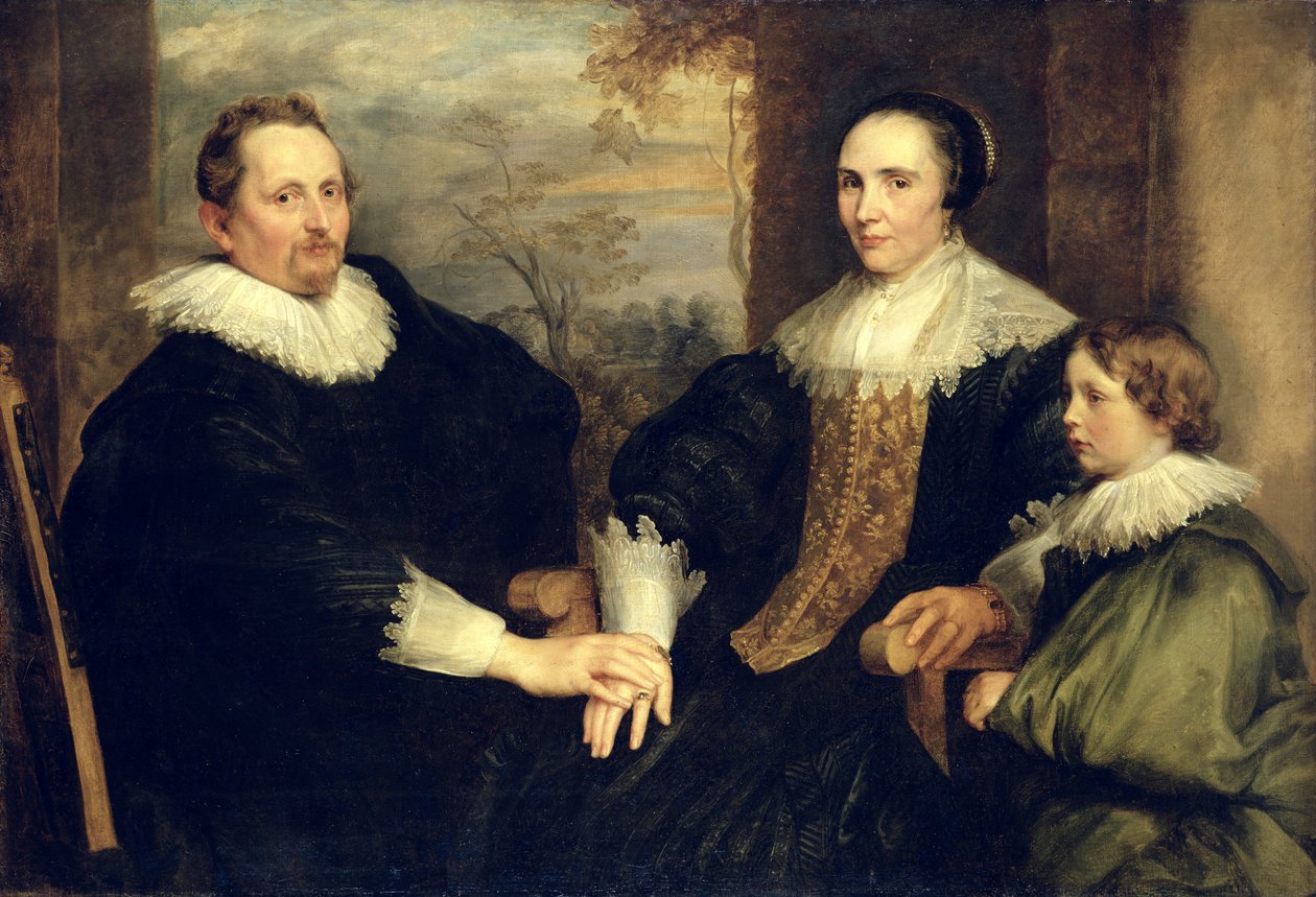 Sebastian Leerse (1584-1664) családi portréja feleségével és fiával, 1630-32 alkotó: Anthony van Dyck