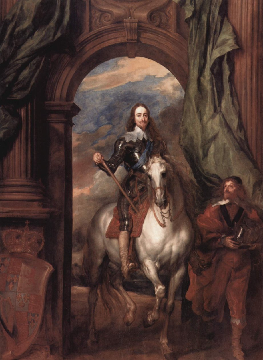 Német: I. Károly angol király lovas portréja lovasával, St Antoine I. Károly (1600-1649) és M. de St Antoine (1600-1649) alkotó: Anthony van Dyck