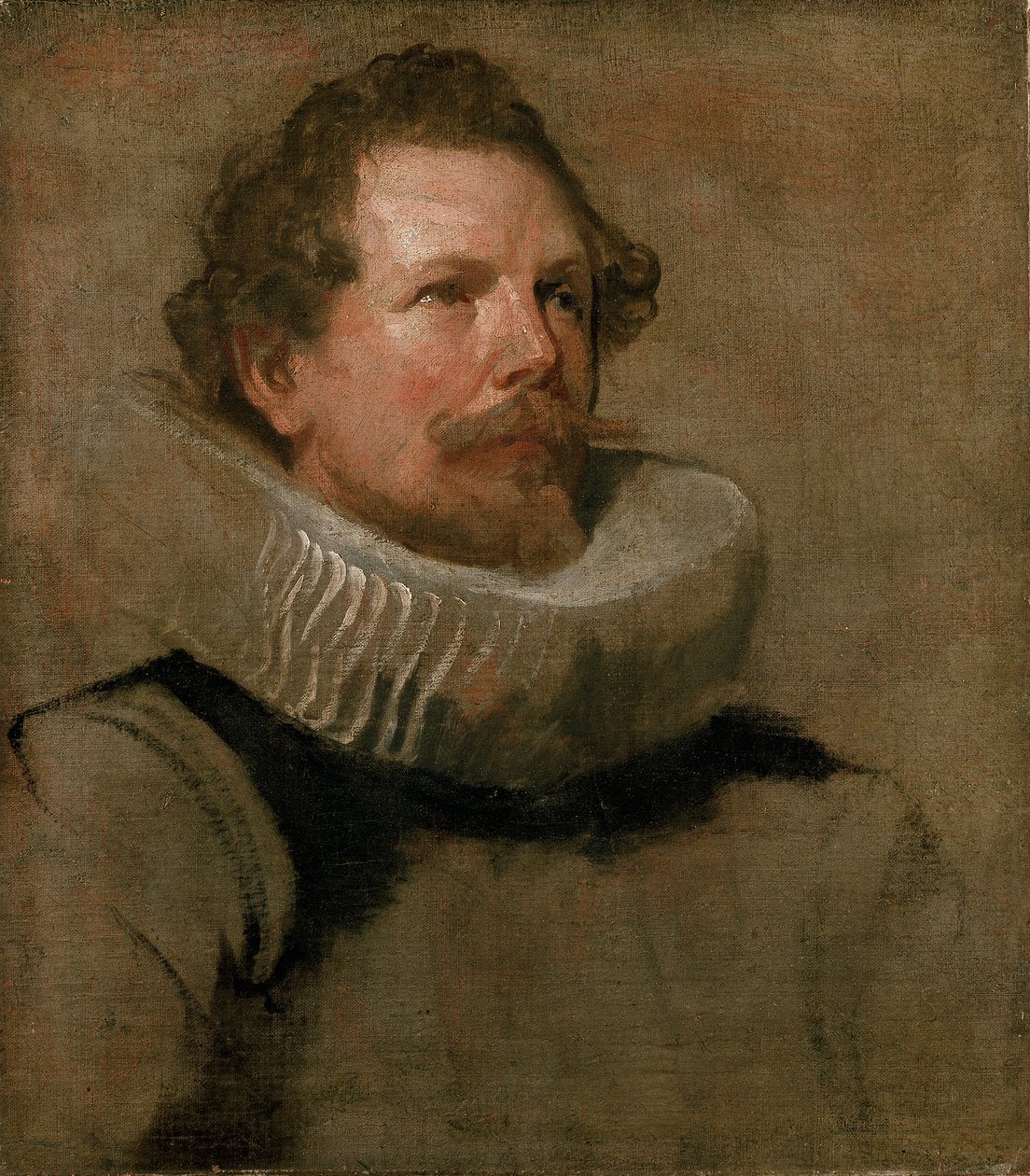 Egy kerékfoltot viselő szakállas férfi feje, 17. század alkotó: Anthony van Dyck