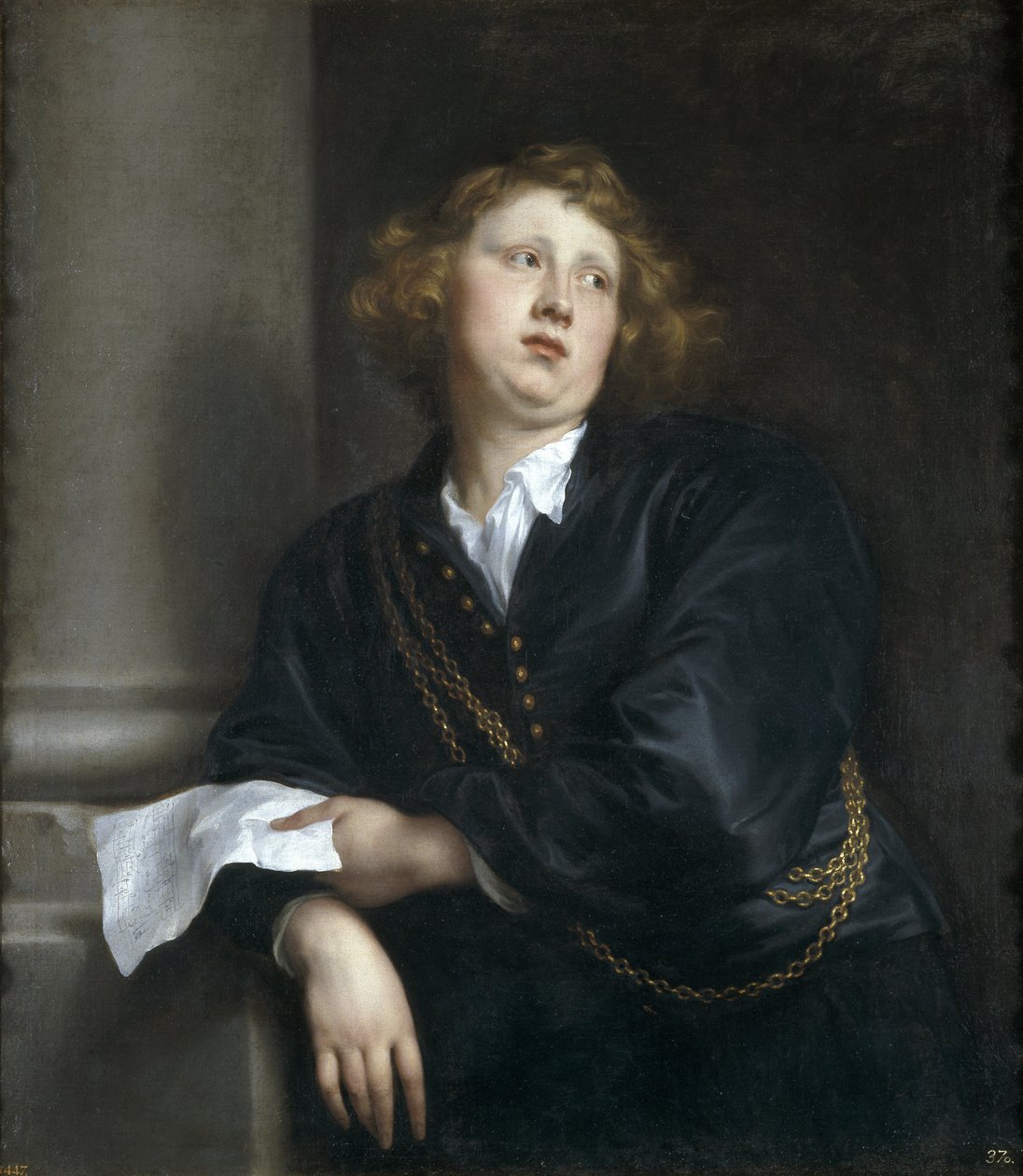 Henricus Liberti vagy Hendrik van Groeninghen - Henricus Liberti (1610-1669) zeneszerző és orgonaművész portréja - Sir Anthonis (Anton ou Antoon) van Dyck (1599-1641) peinture - 1627-1632 - Olaj, vászon - 107x9 cm-107x del Prado, Madrid alkotó: Anthony van Dyck