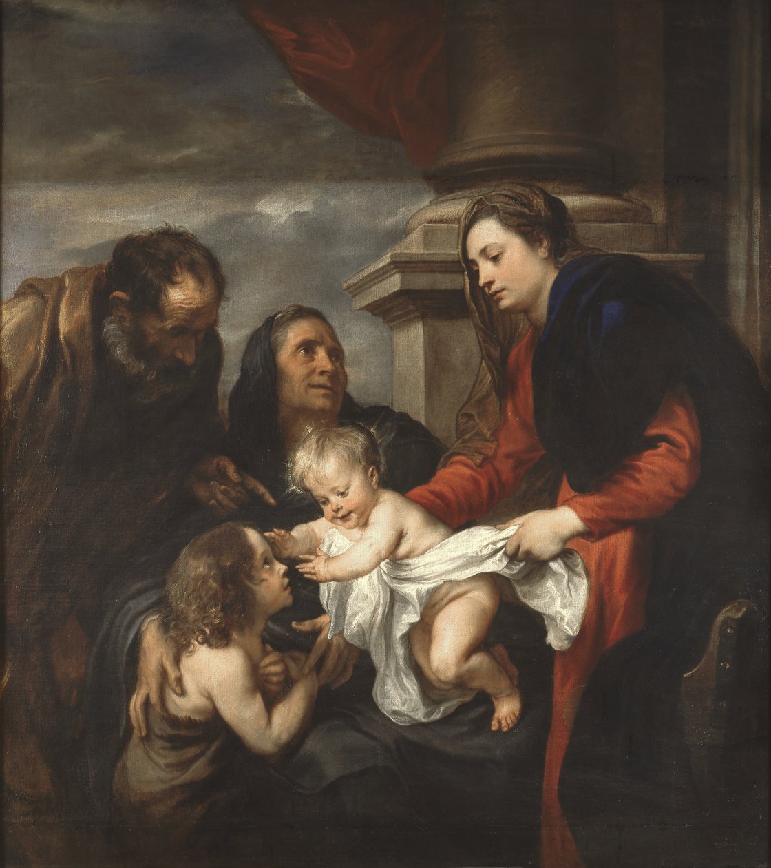 Szent Család Szent Erzsébettel és Szent Jánossal, c. 1621-25 alkotó: Anthony van Dyck