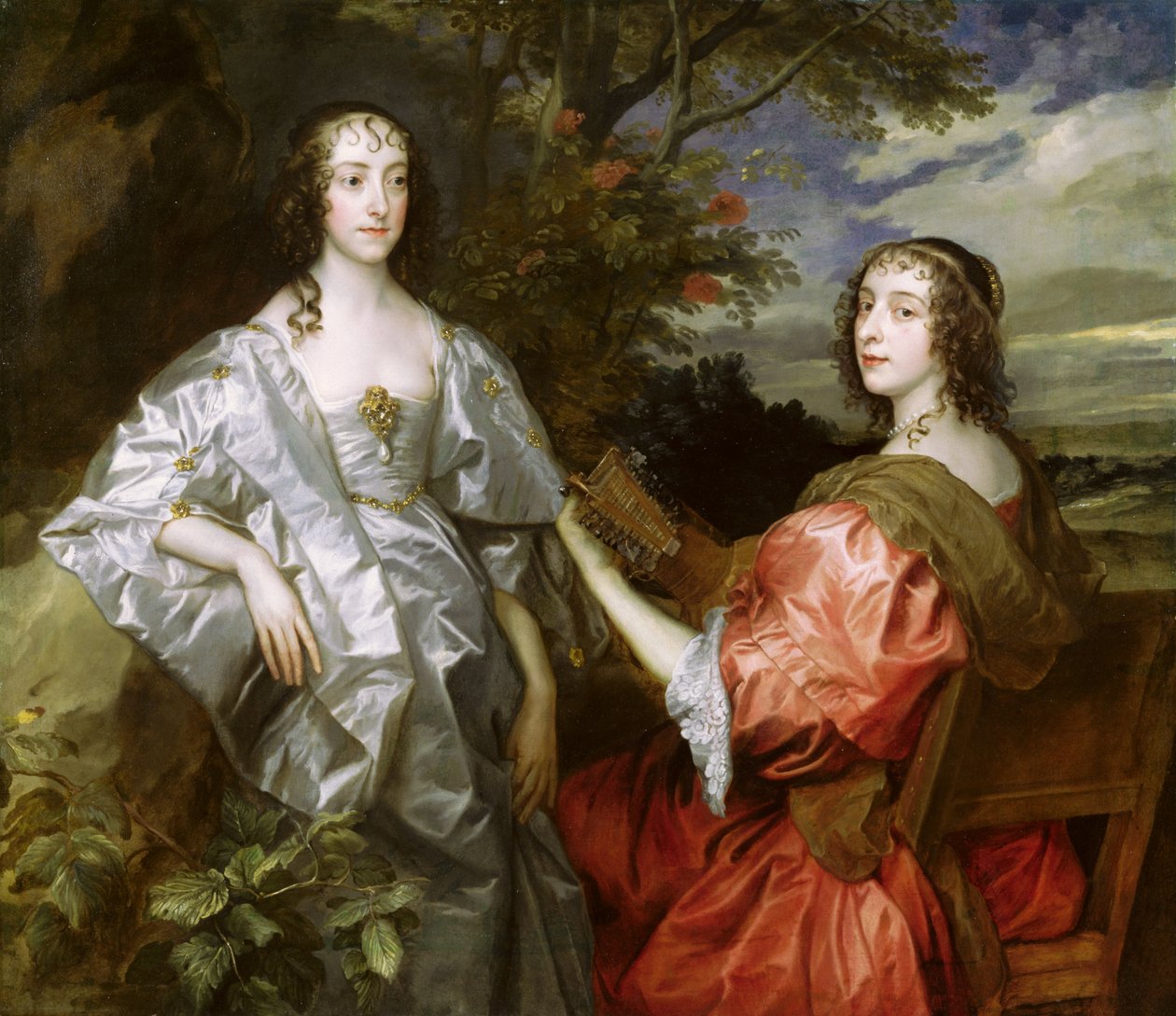 Katherine (1609-67) Chesterfield grófnője és Lucy (sz.1608) Huntingdon grófnője, 1636-40 körül alkotó: Anthony van Dyck