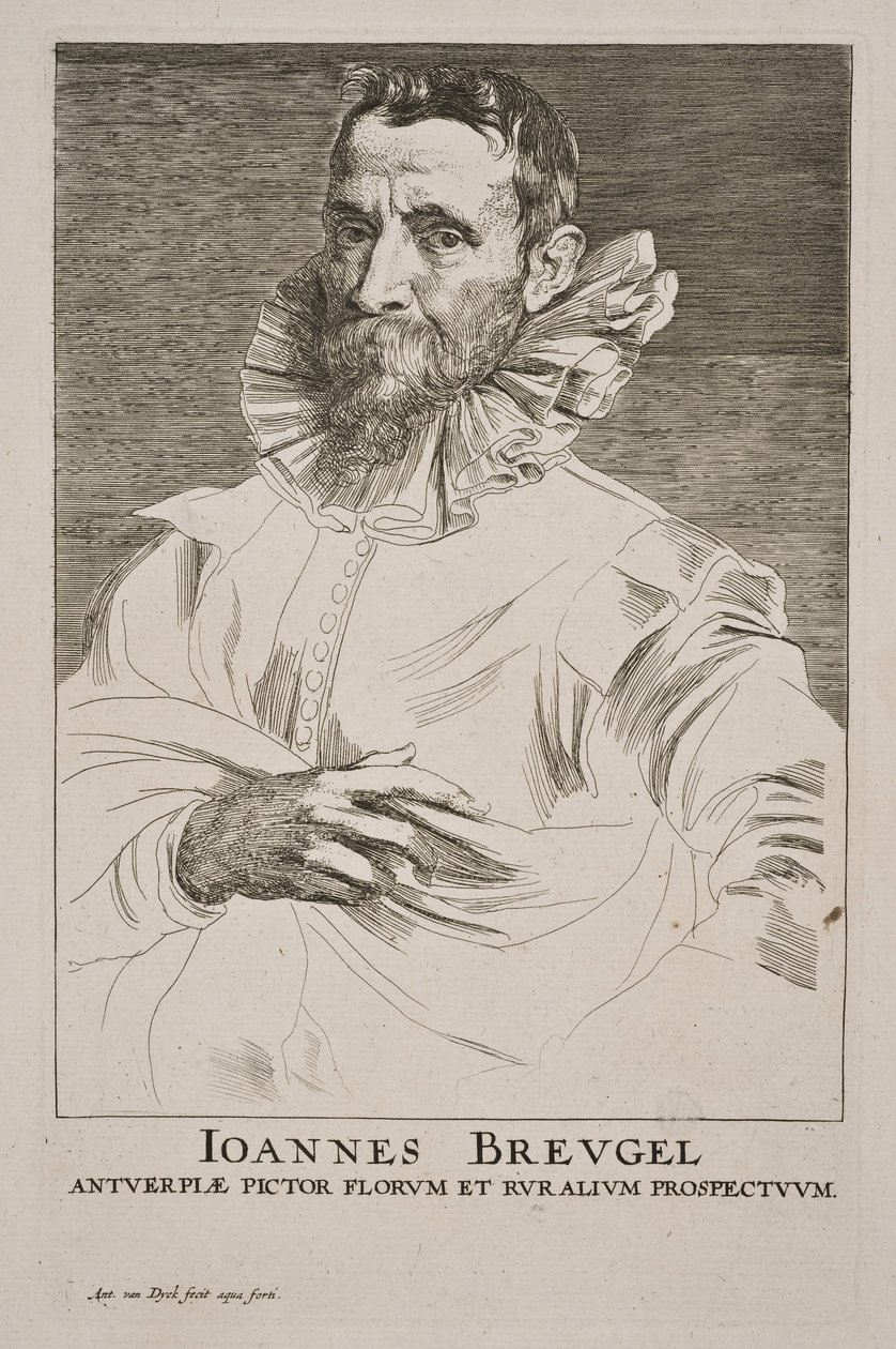 Jan Brueghel az idősebb portréja alkotó: Anthony van Dyck