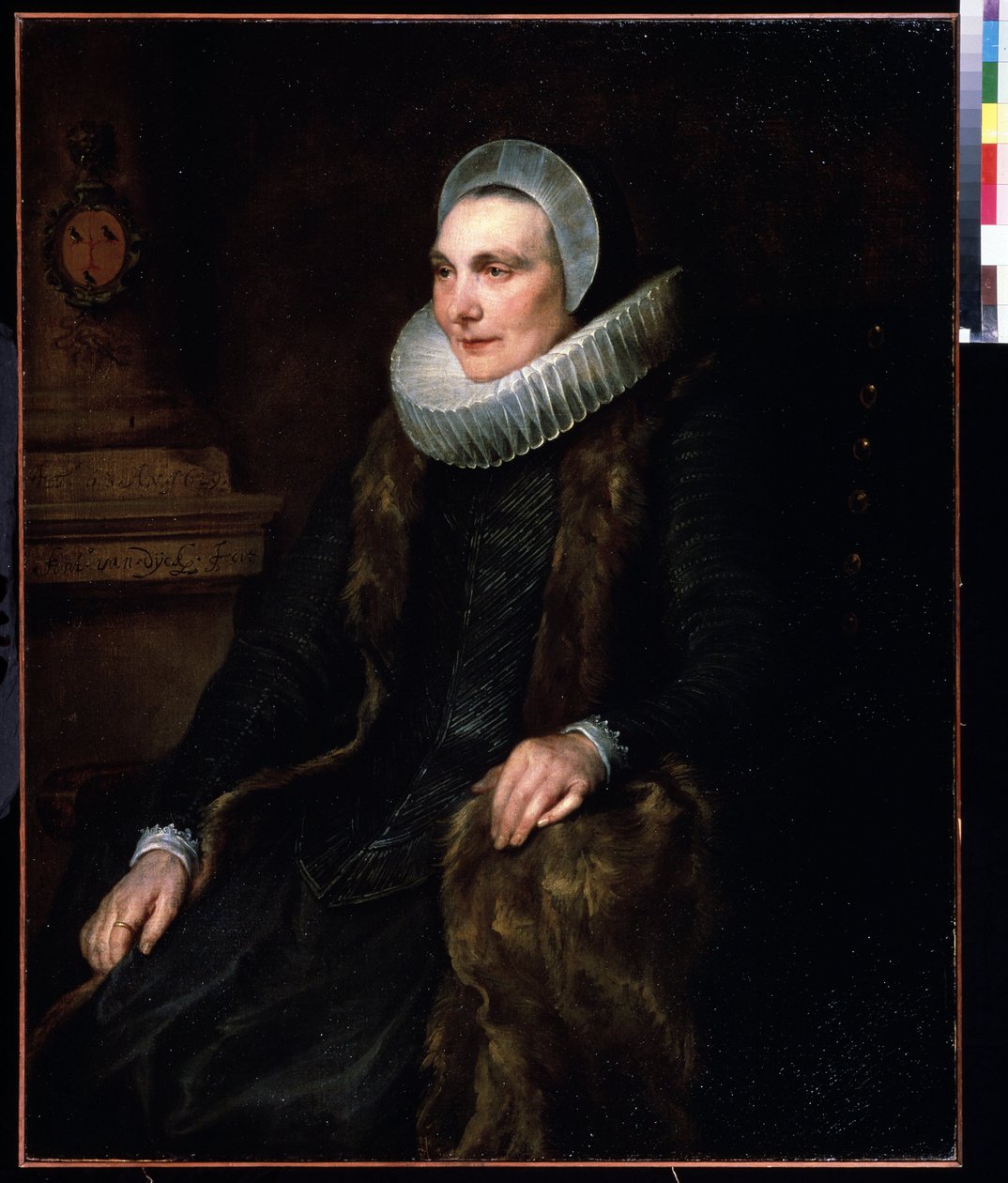 Maria Bosschaert portréja (1605-1664) (Maria Boschaert portréja). Peinture de Antoine (Anthonis, Anthony, Anton vagy Anthony) van Dyck (1599-1641) alkotó: Anthony van Dyck