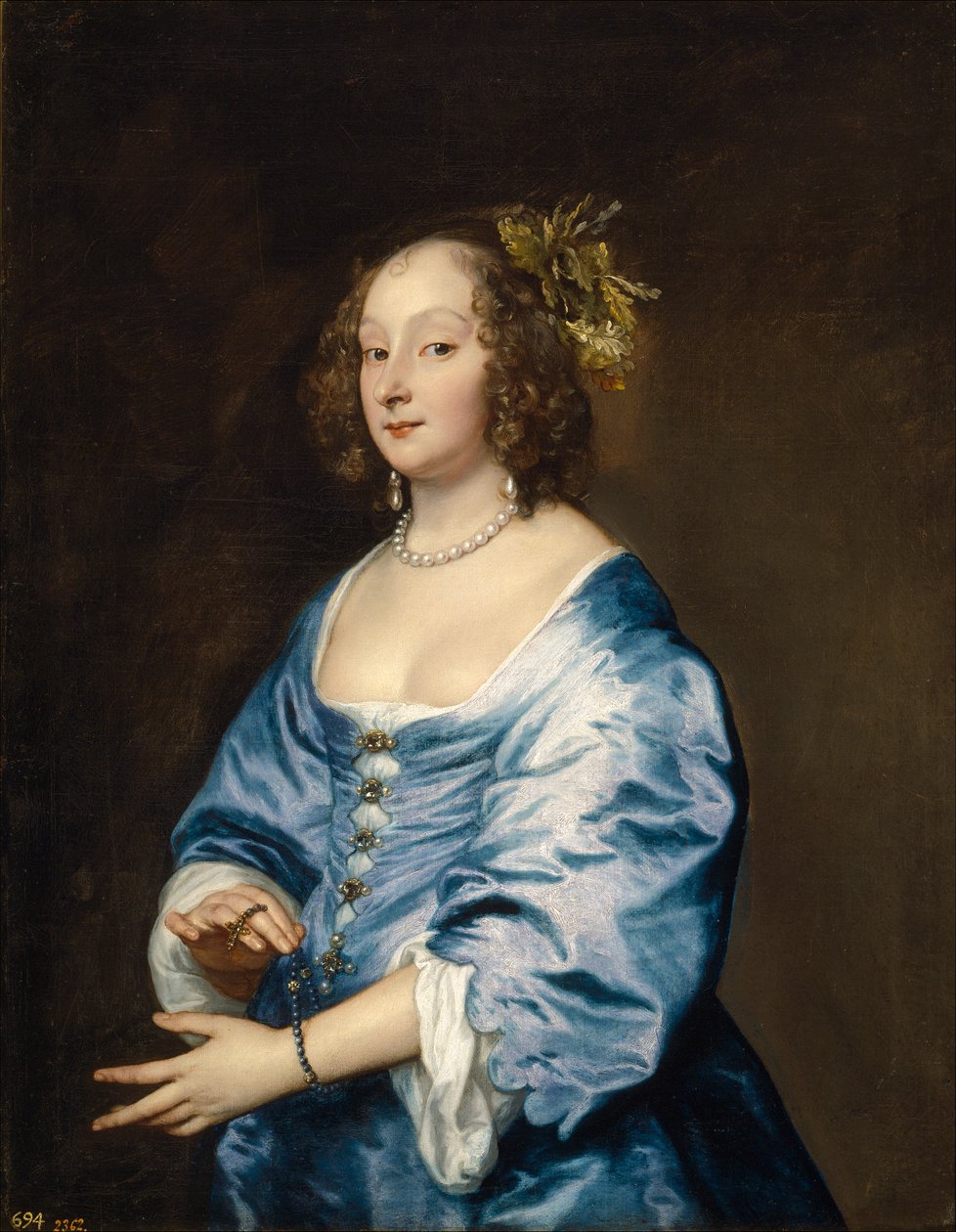 ""Mary Ruthven, a művész feleségének portréja" (Mary Portré (született: Ruthven), Lady van Dyck) Anthony (Antoine) van Dyck (1599-1641) festménye 1639 körül. Mérete 104x81 cm Museo del Prado, Madrid alkotó: Anthony van Dyck