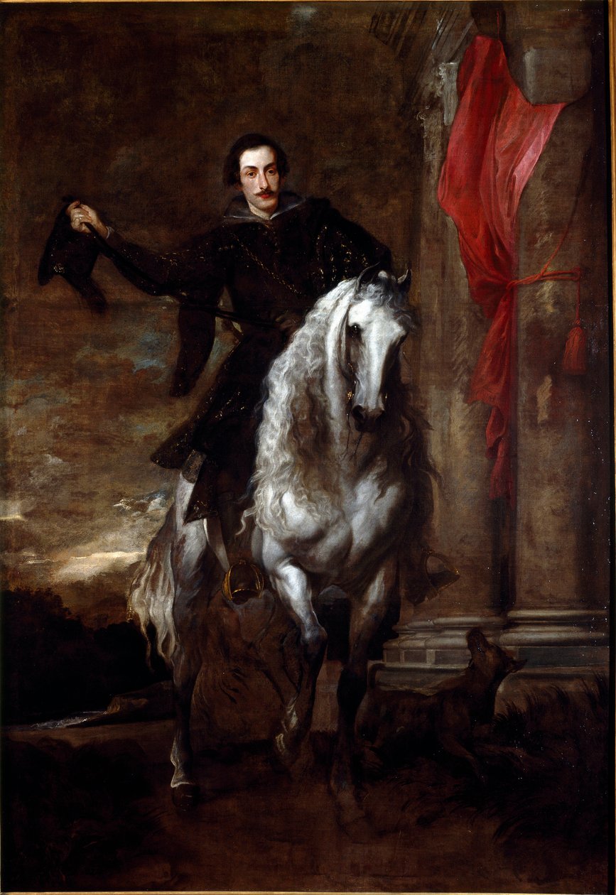Anton Giulio Brignole Sale portréja (Brignole-Sale) Antonie Van Dyck (1599-1641) lófestményén 1621-1625 Méret: 288x201 cm Genes, Galleria di Palazzo Rosso alkotó: Anthony van Dyck