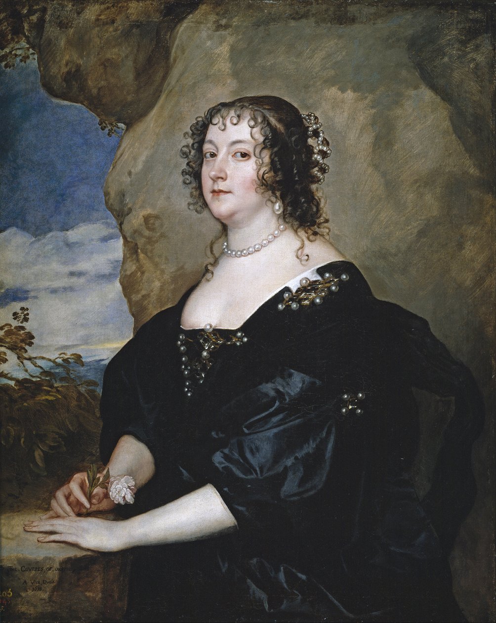 Beatrice, Oxford grófnőjének portréja - Sir Anthonis (Anton ou Antoon) van Dyck (1599-1641) peinture - 1638 - Olaj, vászon - 107x86 cm - Museo del Prado, Madrid alkotó: Anthony van Dyck