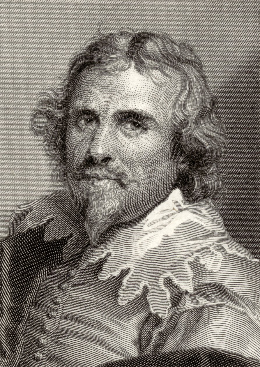 Daniel Mytens (kb.1590-1648) portréja, Edward Smith metszetével (metszet) alkotó: Anthony van Dyck
