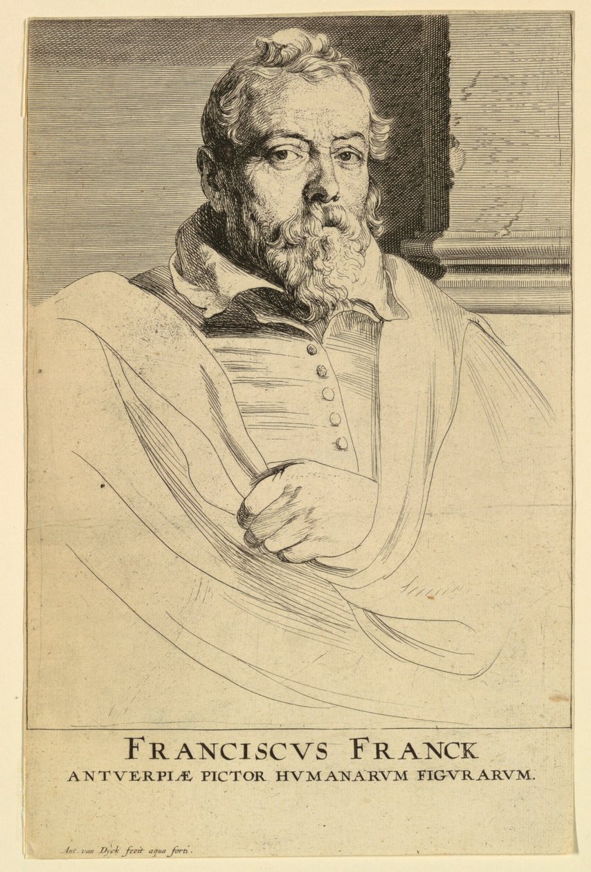 Frans Francken portréja, az Emberek hercegeinek ikonjaiból alkotó: Anthony van Dyck