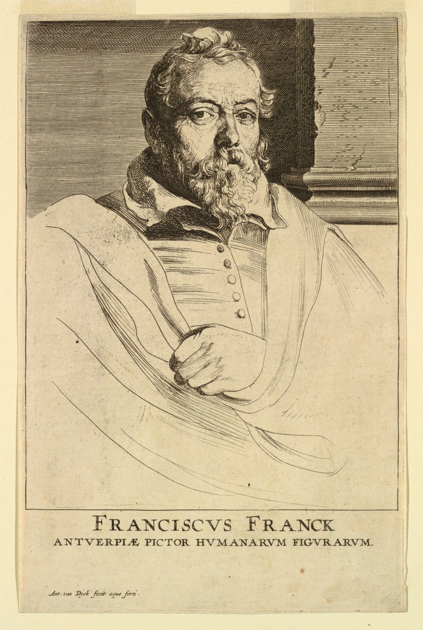 Frans Francken portréja, az Emberek hercegeinek ikonjaiból alkotó: Anthony van Dyck