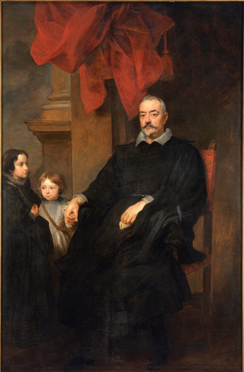 Genovai nemesek portréja két fiatal lánnyal Antonie Van Dyck (1599-1641) festménye 1621-1627 V. 223,5x148,5 cm Magángyűjtemény alkotó: Anthony van Dyck