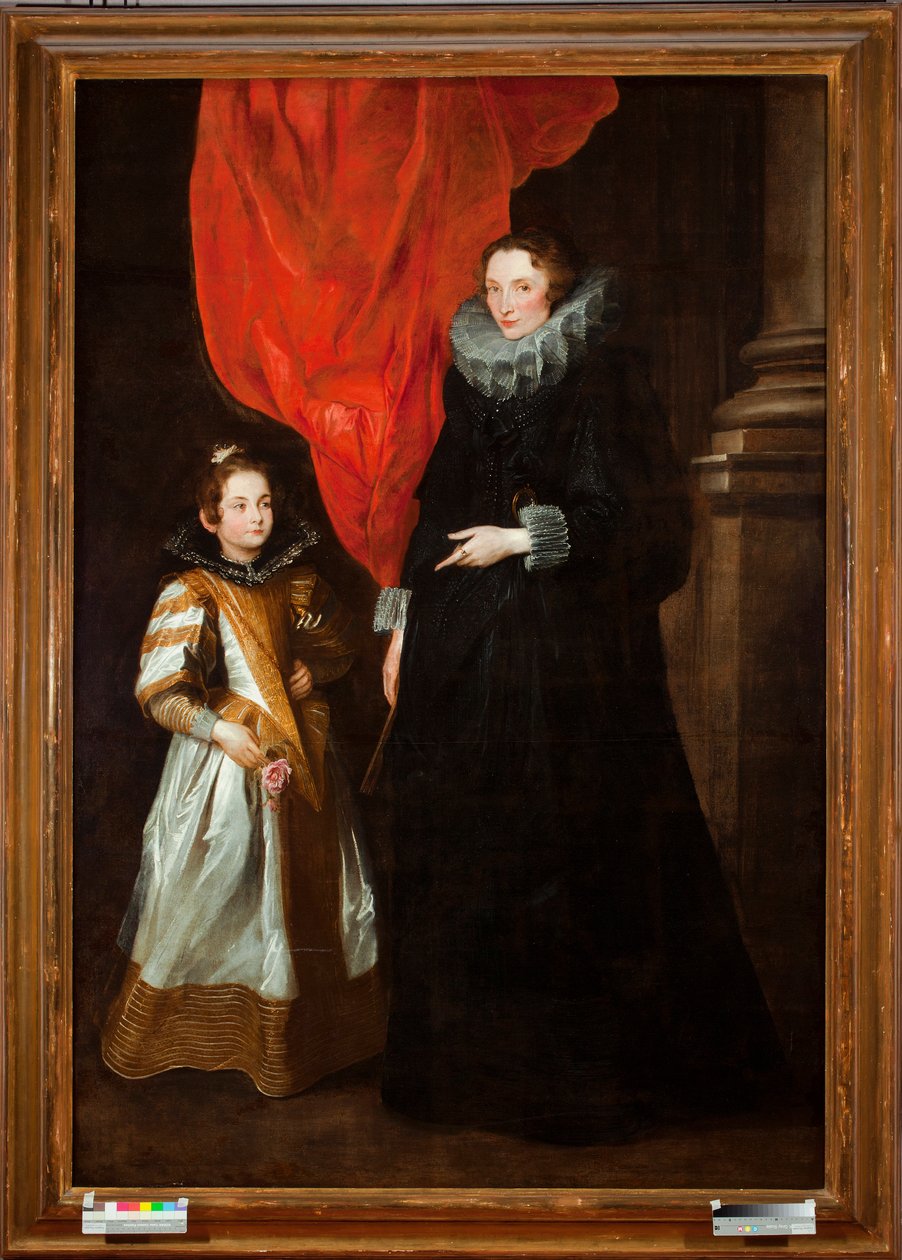 Geronima Brignole-Sale (Brignole Sale), Gian Francesco I Brignole Sale feleségének portréja lányával, Maria Ameliával (Geronima Brignole Sale és lánya, Maria-Amelia portréja) Sir Anthonis (Anton vagy Antoon) van Dyck festménye (1599) -1641) 16 alkotó: Anthony van Dyck