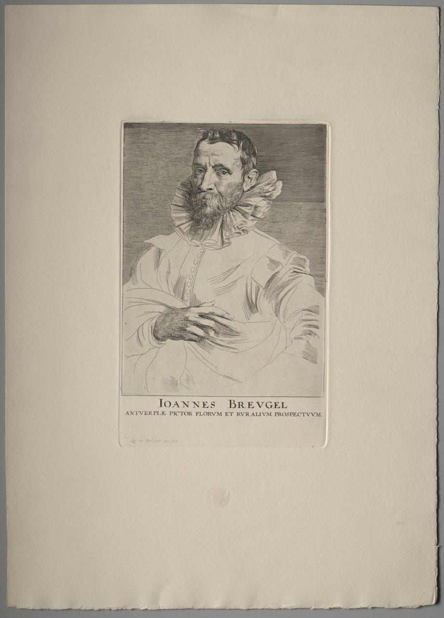 Jan Brueghel portréja. alkotó: Anthony van Dyck