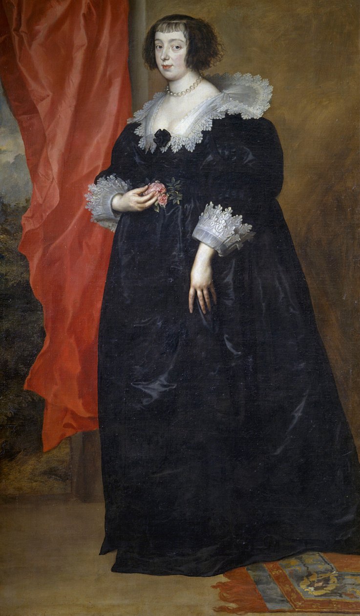 Lotaringiai Margit (1615-1672) portréja, Anthony van Dyck, olaj, vászon, 204x117 cm alkotó: Anthony van Dyck