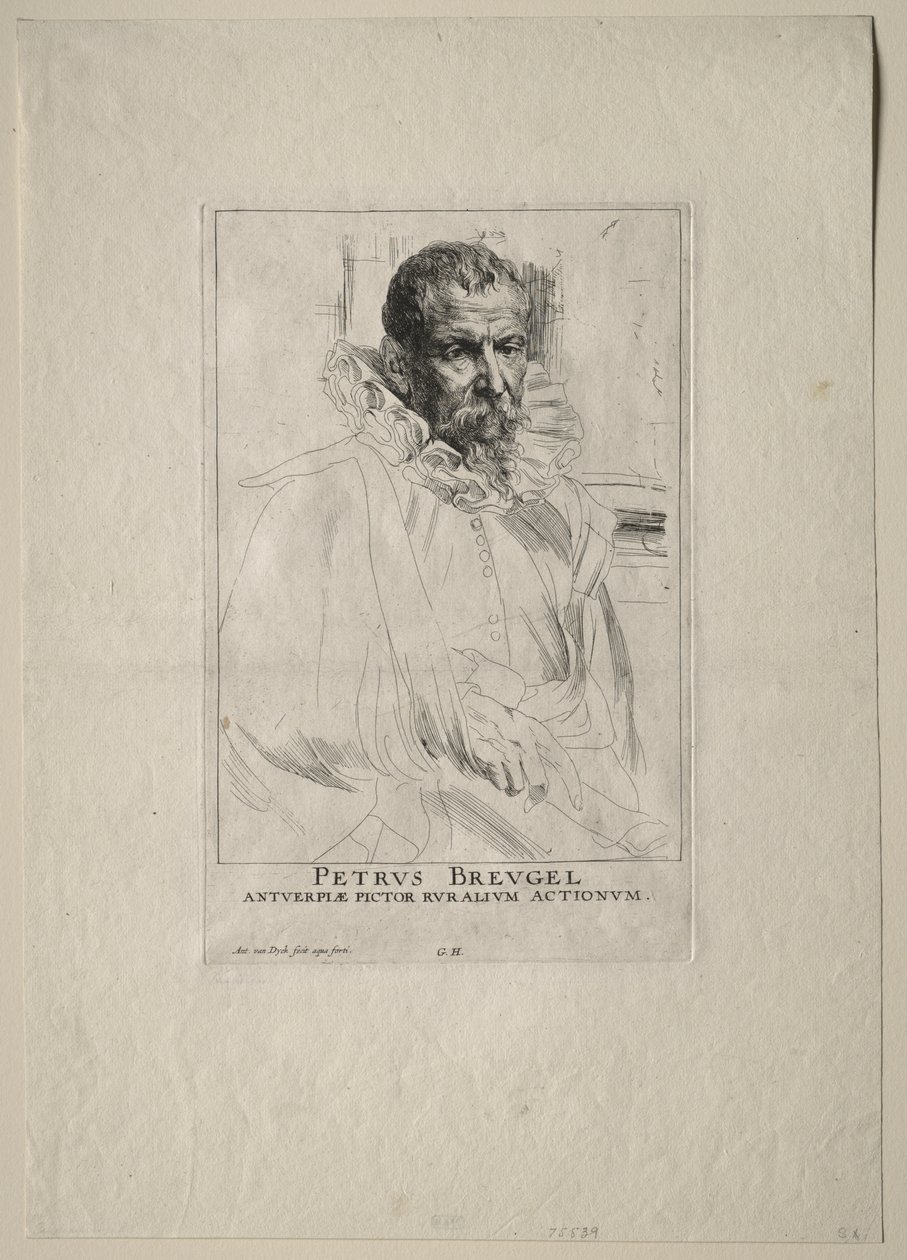 Pieter Breughel portréja alkotó: Anthony van Dyck