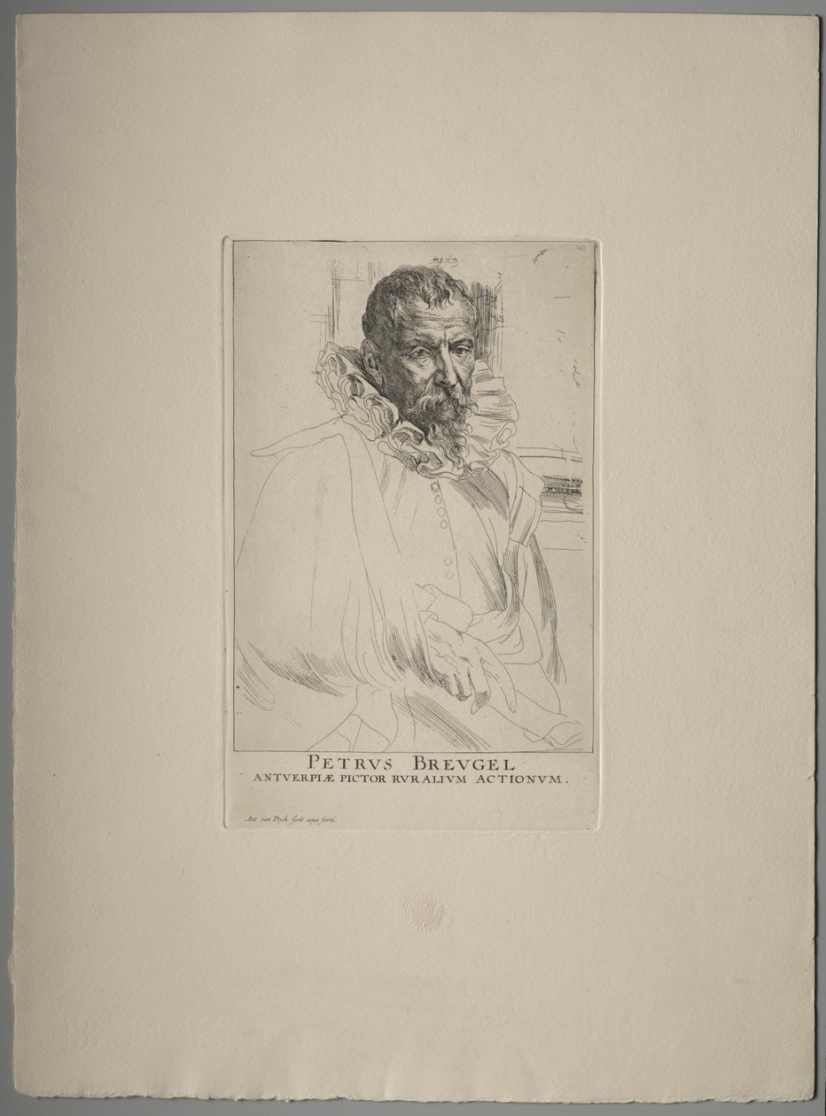 Pieter Brueghel portréja alkotó: Anthony van Dyck