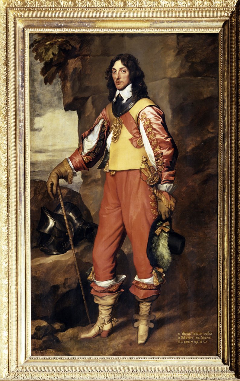 Sir Thomas Wharton portréja. Harisnyakötő rendet visel. Anthony (Anthonis, Anthony, Anton vagy Antoon) van Dyck (1599-1641) festménye alkotó: Anthony van Dyck