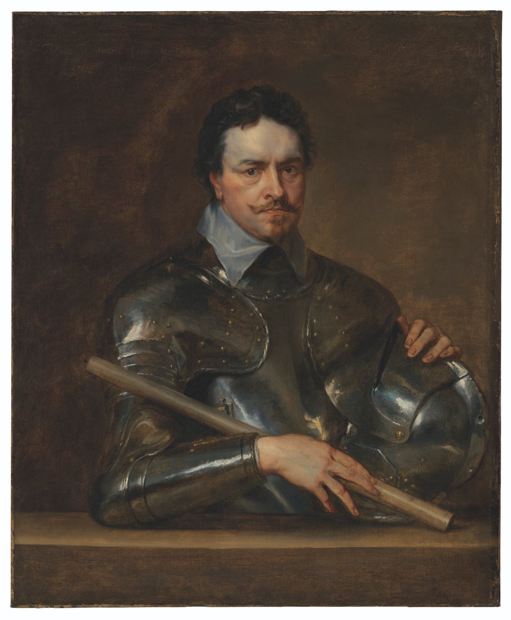 Thomas Wentworth, Strafford 1. grófjának (1593-1641) félalakos, páncélos portréja alkotó: Anthony van Dyck