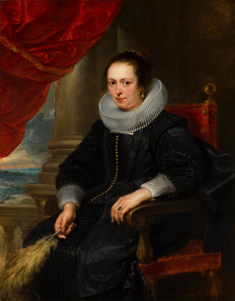 Egy nő portréja, feltehetően Clara Fourment alkotó: Anthony van Dyck