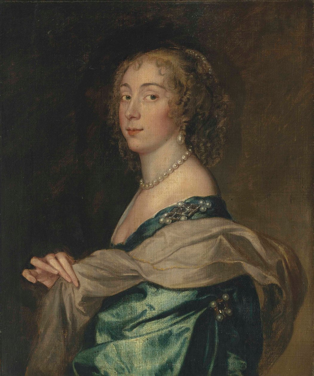Egy hölgy portréja, feltehetően Penelope, Lady Bayning (1620-1647), később Lady Herbert. alkotó: Anthony van Dyck