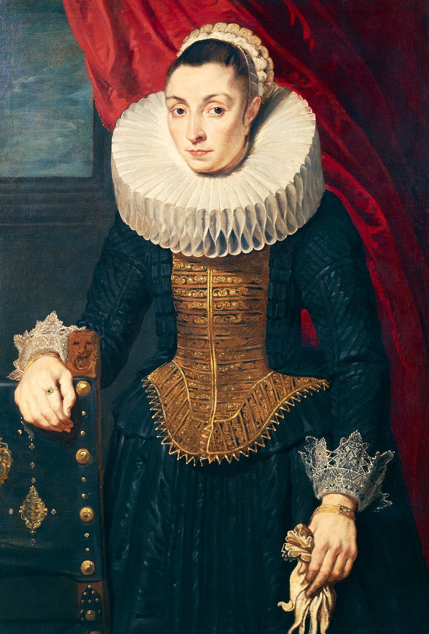 Női portré, Anton van Dyck (1599-1641) követője, olaj, vászon. alkotó: Anthony van Dyck