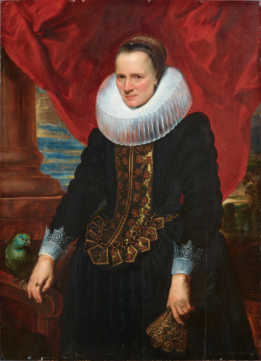 Egy nagy fodros nő portréja alkotó: Anthony van Dyck