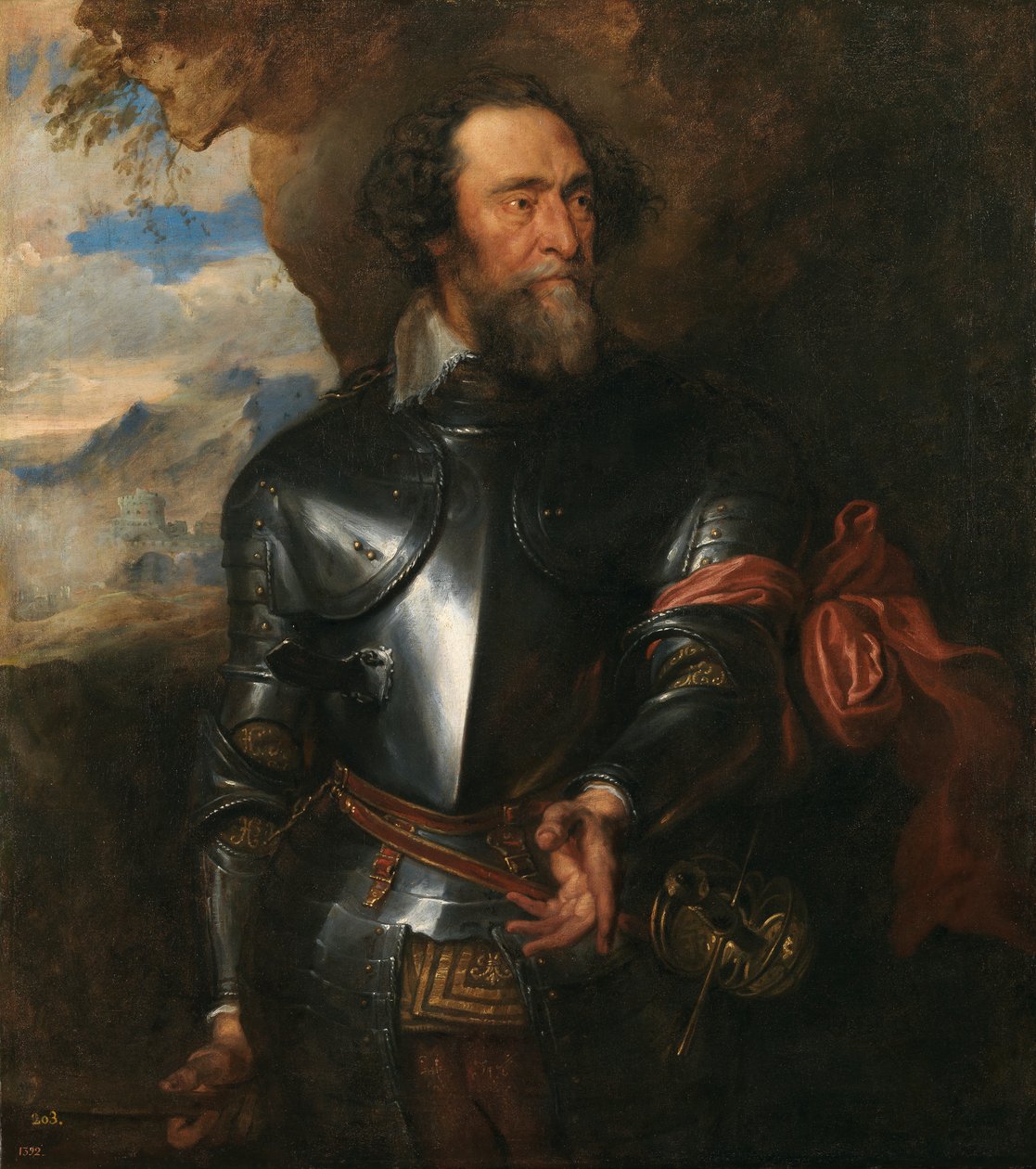 Hendrik van den Bergh gróf portréja (1573-1638) alkotó: Anthony van Dyck