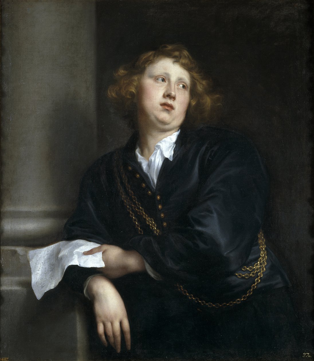 Henricus Liberti zeneszerző és orgonaművész portréja 1610-1669 alkotó: Anthony van Dyck