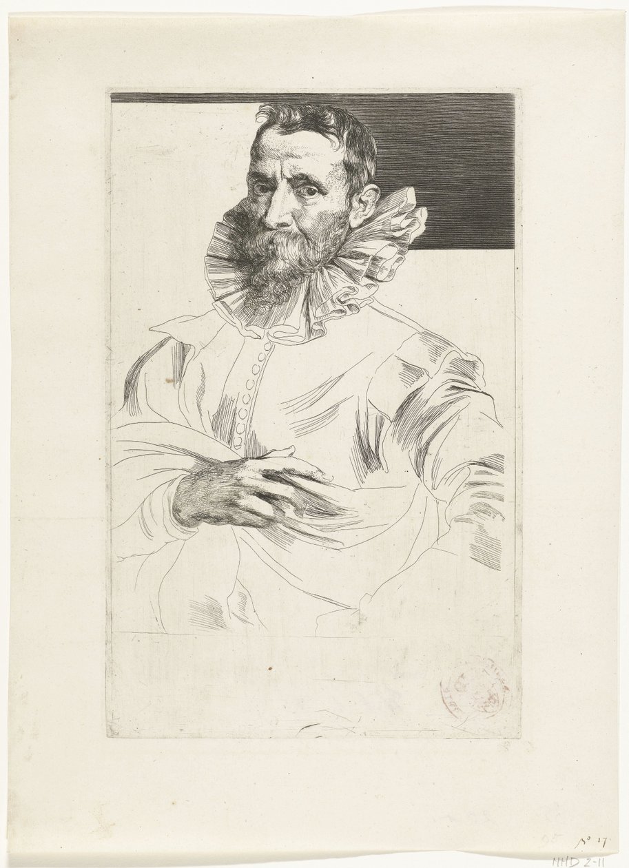 Jan Brueghel az Idősebb portréja alkotó: Anthony van Dyck